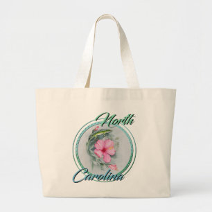 Grand Tote Bag Carolina Anole & Hibiscus