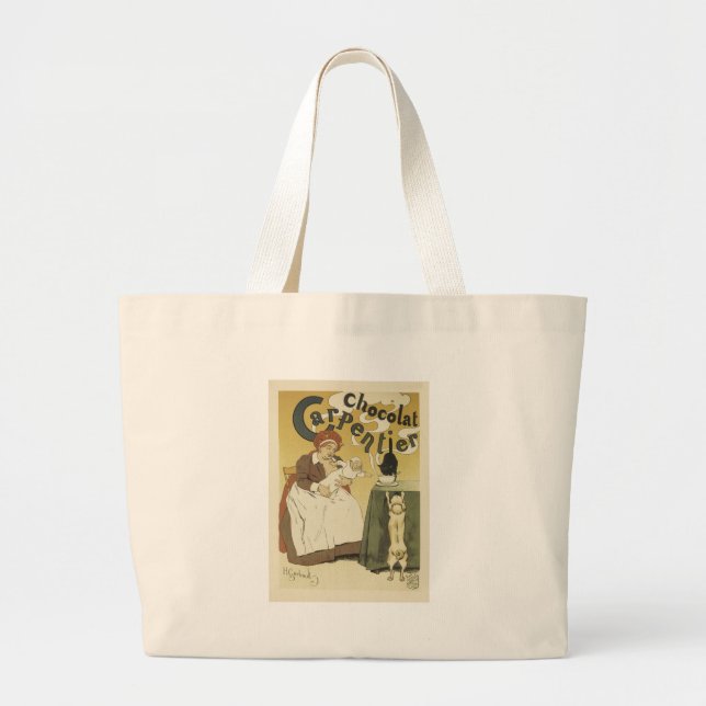 Grand Tote Bag Carpentier au chocolat (Devant)