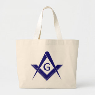 Grand Tote Bag Carré et boussoles modernes