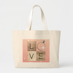 Grand Tote Bag Carreaux L-o-v-e