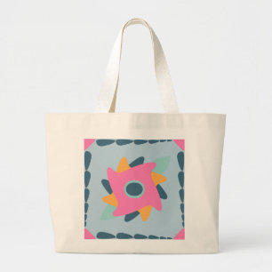 Grand Tote Bag Carrelage décoratif coloré