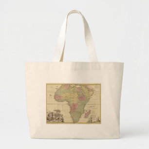 Grand Tote Bag Carte 1725 de l'Afrique de cru