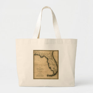 Grand Tote Bag Carte 1823 de la Floride