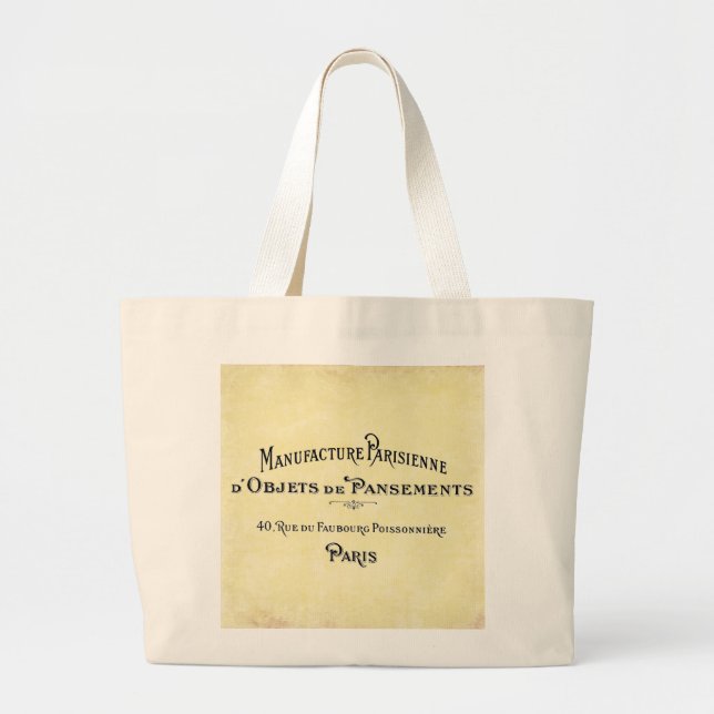 Grand Tote Bag Carte Biz Paris (Devant)