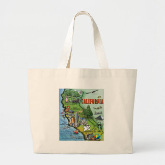 Grand Tote Bag Carte de la Californie
