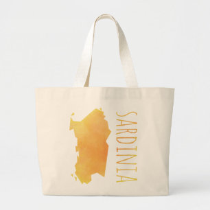 Grand Tote Bag Carte de la Sardaigne