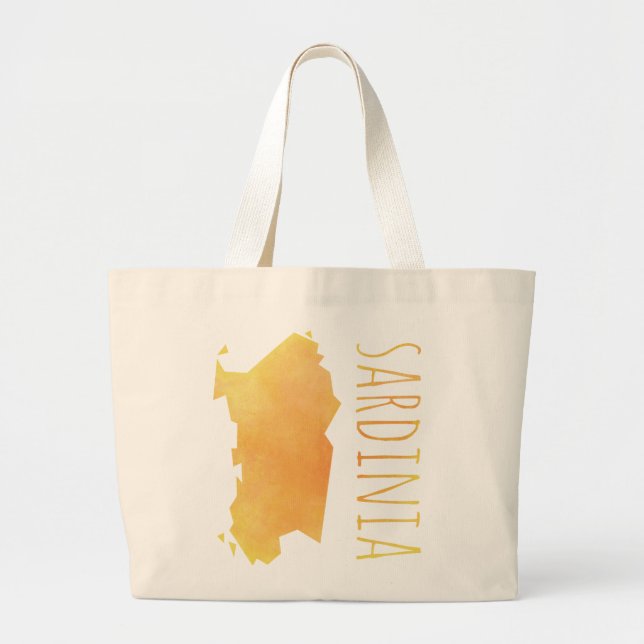 Grand Tote Bag Carte de la Sardaigne (Devant)