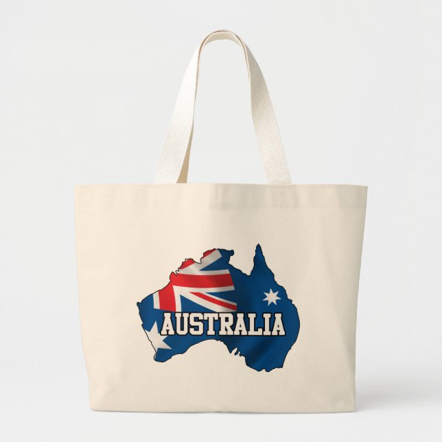 Grand Tote Bag Carte de l'Australie (Devant)