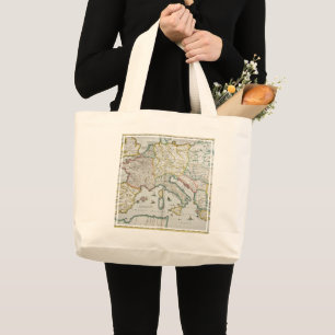 Grand Tote Bag Carte de l'empire de Charlemagne