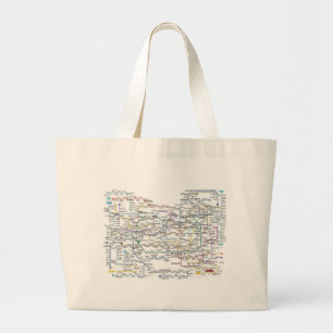Grand Tote Bag Carte de souterrain de Séoul