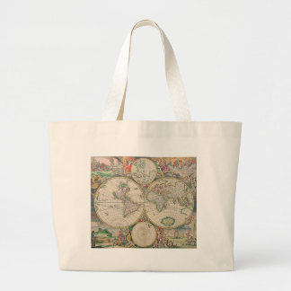 Grand Tote Bag Carte du monde antique