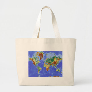 Grand Tote Bag Carte mondiale géographique internationale