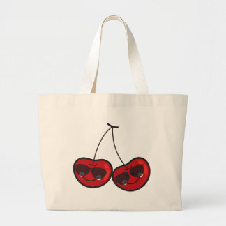 Grand Tote Bag Cartographie Amusante & Cool Cerises Cheeky Avec L