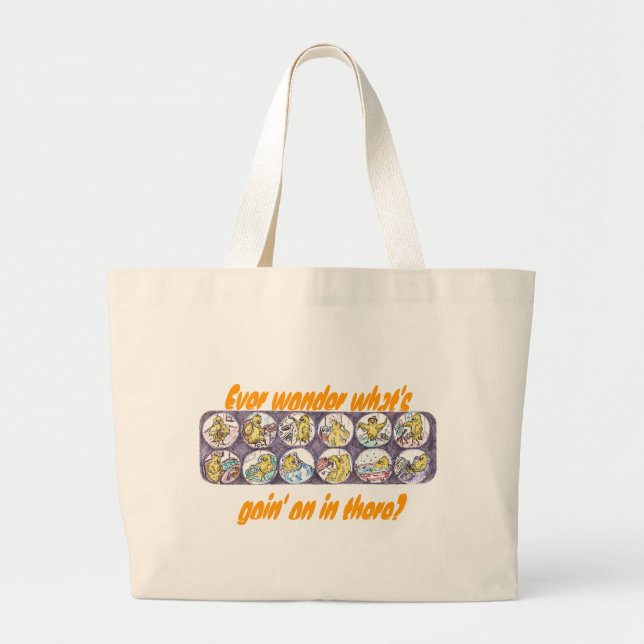 Grand Tote Bag Carton d'oeuf (Devant)