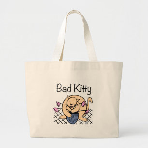 Grand Tote Bag Cartoon de chat coquin