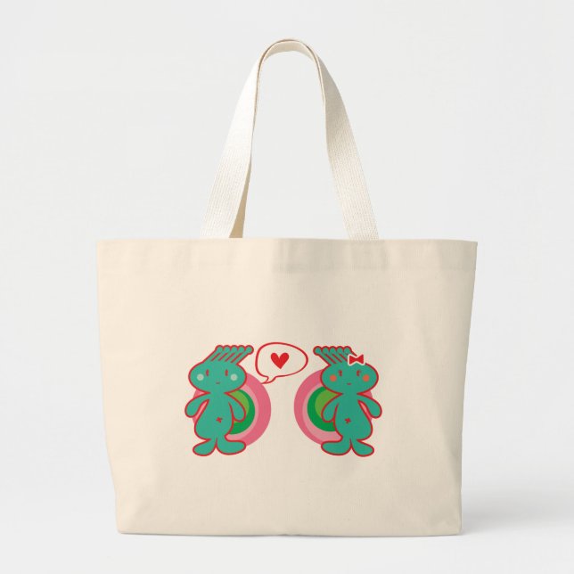 Grand Tote Bag Cartoon mignon Fun Sweet Funny Funky (Devant)