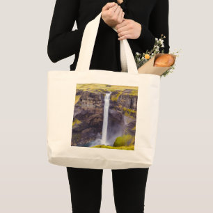 Grand Tote Bag Cascade de Haifoss, Islande