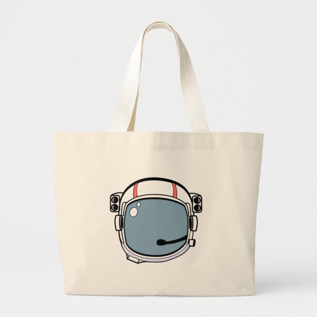 Grand Tote Bag Casque d'astronaute (Devant)
