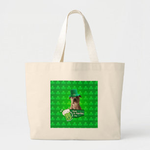 Grand Tote Bag Casquette de la Saint-Patrick Jour du Chien à Taur