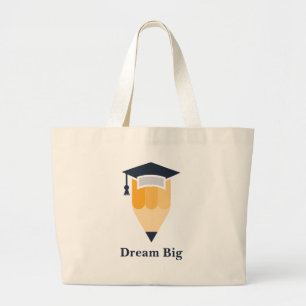 Grand Tote Bag Casquette de remise des diplômes intelligente et c