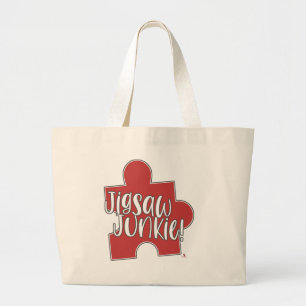 Grand Tote Bag Casse-tête Junkie Puzzle Style de vie Loisir Art