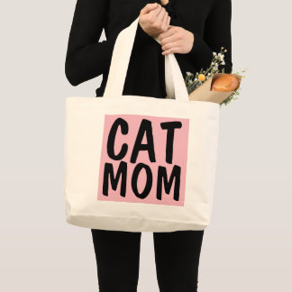Grand Tote Bag CAT MOM Tote, Pink