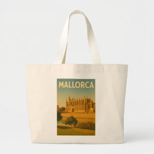 Grand Tote Bag Cathédrale rétro vintage de Majorque