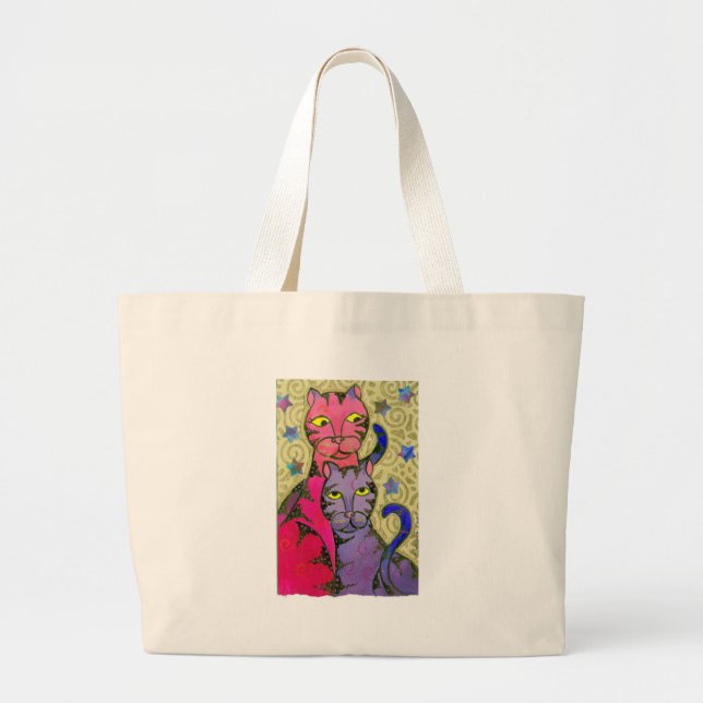Grand Tote Bag CatNStars (Devant)