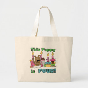 Grand Tote Bag Ce chiot est quatre t-shirts et cadeaux