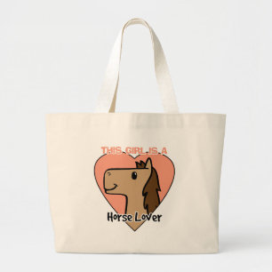 Grand Tote Bag Ce les filles est un amant de cheval