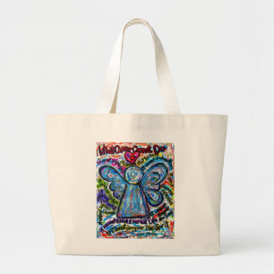 Grand Tote Bag Ce que le cancer ne peut pas faire Poem Angel Art