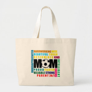 Grand Tote Bag Ce qui est un football Mom.png