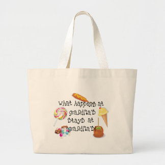 Grand Tote Bag Ce qui se produit aux SÉJOURS de la grand-maman à