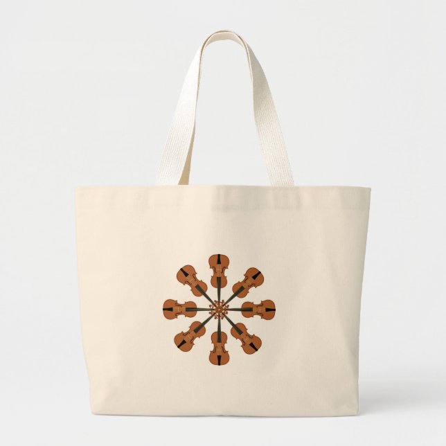 Grand Tote Bag Cercle de violons (Devant)