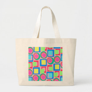 Grand Tote Bag Cercles et carrés
