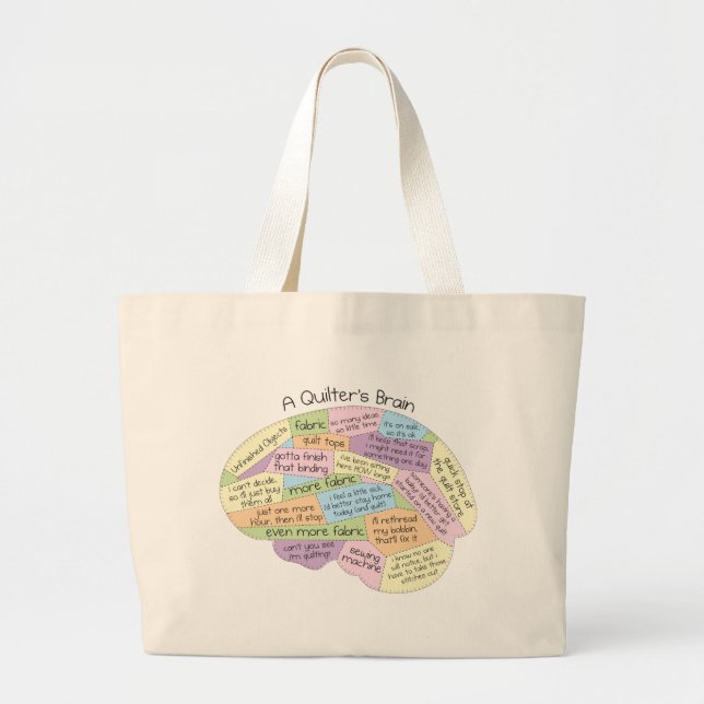 Grand Tote Bag Cerveau de quilteur (Devant)