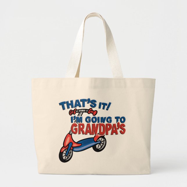 Grand Tote Bag C'est ce que je vais aux papas (Devant)