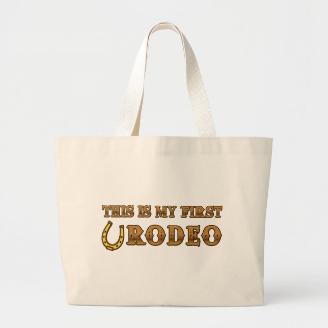 Grand Tote Bag C'est mon premier rodéo (Devant)