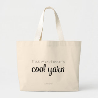 Grand Tote Bag "C'est où je garde mon fil frais" Fourre-tout