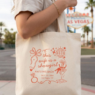 Grand Tote Bag Cette épouse est une fête de bachelorette de showg