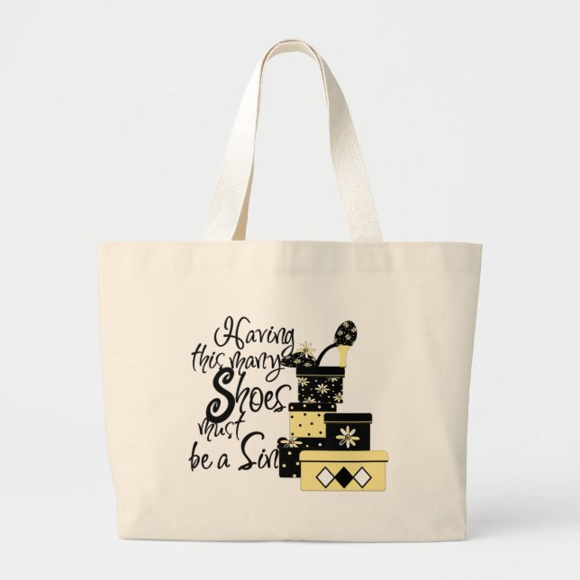 Grand Tote Bag Cette Nombreuse Chaussure Un Péché (Devant)