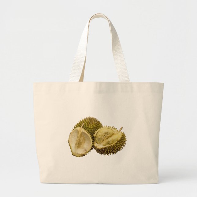 Grand Tote Bag Chacun aime le durian ! (Devant)