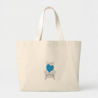 Grand Tote Bag Chaise de basculage (personnalisable) de coeur