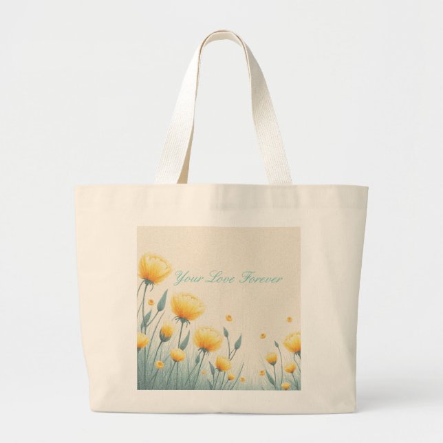 Grand Tote Bag Champ d'amour sans fin (Devant)