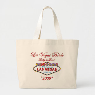 Grand Tote Bag Chanceux dans la jeune mariée de Las Vegas d'amour
