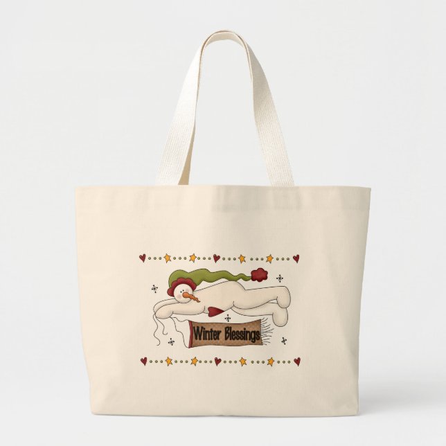 Grand Tote Bag Chandails et cadeaux d'hiver (Devant)