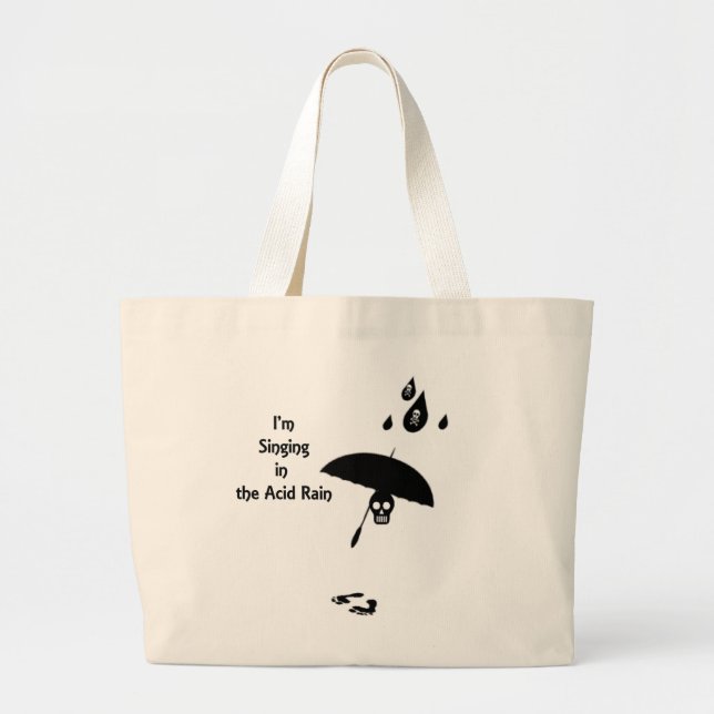 Grand Tote Bag Chanter Dans La Pluie Acide (Devant)