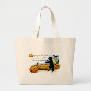 Grand Tote Bag Chanter une chanson d'Halloween