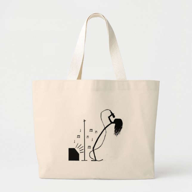 Grand Tote Bag Chanteur de bâton (Devant)