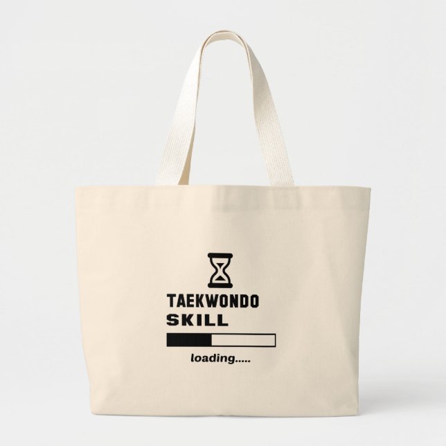 Grand Tote Bag Chargement de compétence du Taekwondo ...... (Devant)